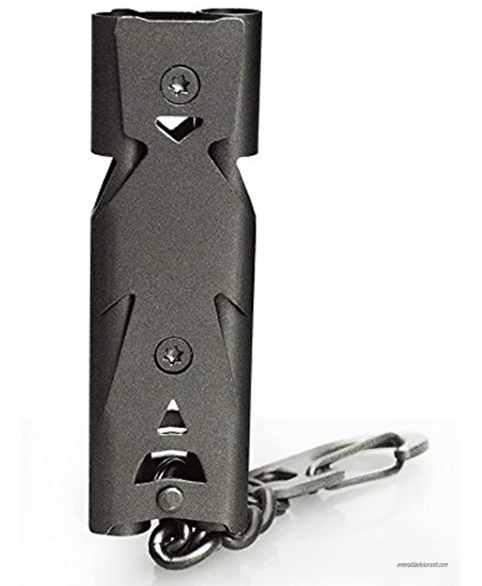 JBBERTH Double-Tube Whistle Stainless Steel Alloy Survival Whistle for Outdoor Needs Emergency High Decibel Outdoor Life-Saving Emergency Whistle Gray