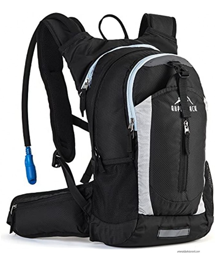 RUPUMPACK Insulated Hydration Backpack Pack with 2.5L BPA Free Bladder Lightweight Daypack Water Backpack for Hiking Running Cycling Camping Commuter Fits Men Women Kids 18L