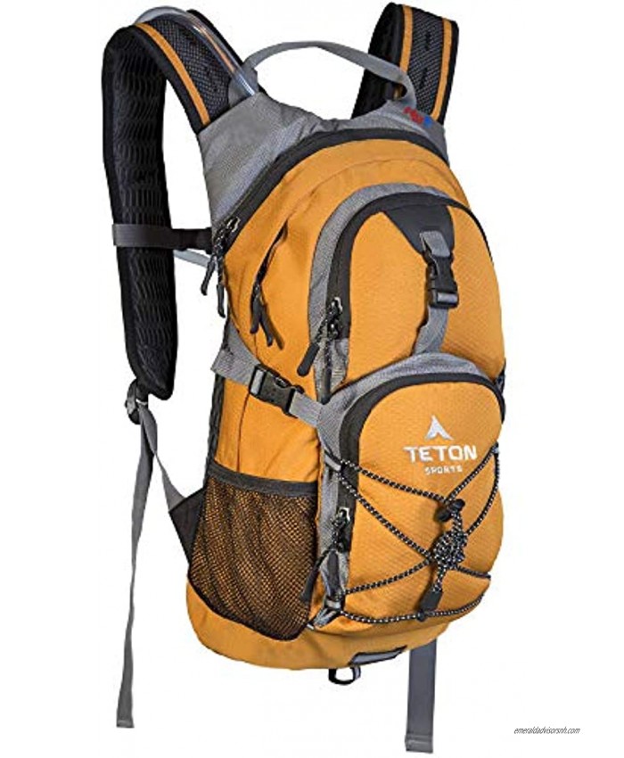 TETON Sports Oasis 1100 Hydration Pack; Free 2-Liter Hydration Bladder; For Backpacking Hiking Running Cycling and Climbing; Orange