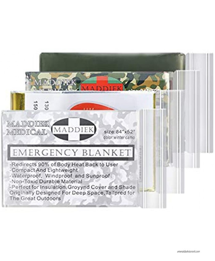 Emergency Blankets Extra Large Thermal Mylar Foil Space Blanket Heat Sheets for Hiking Marathon Running First Aid Kits Prepper Bug Out & Outdoor Survival Gear
