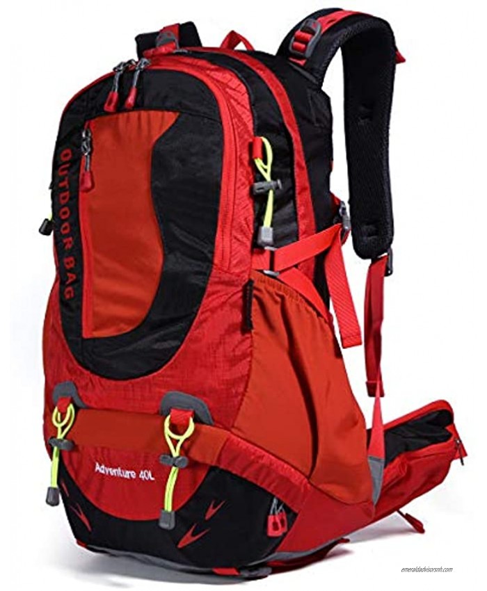 Hiking Backpack Waterproof Outdoor Internal Frame Backpacks for Men and Women Travel Camping Climbing DV2003-Red-New