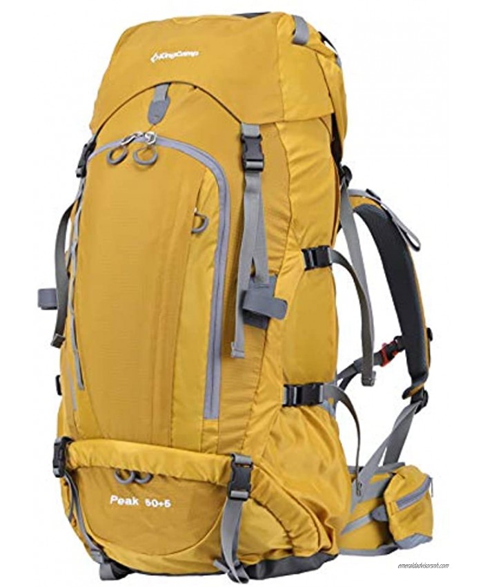 KingCamp 50+5 L Internal Frame Hiking Backpack High-Performance for Camping Backpacking
