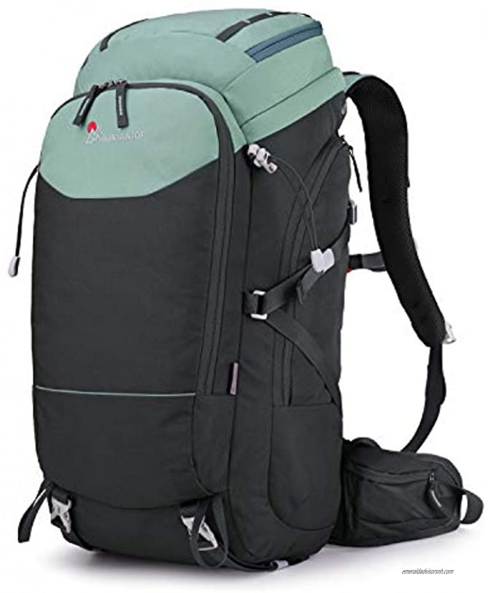 MOUNTAINTOP 50L Internal Frame Backpack Hiking for Men Women with Rain Cover